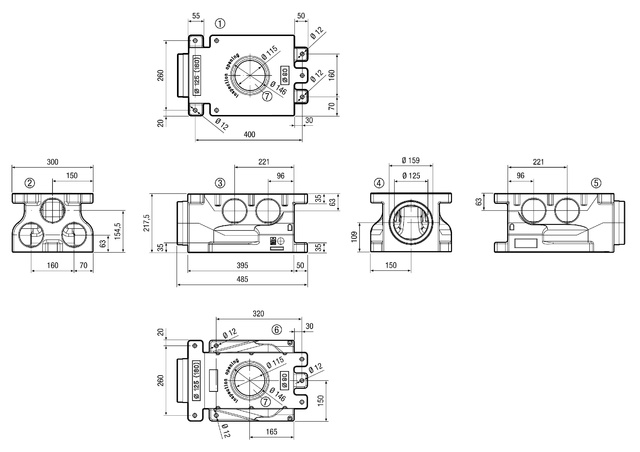 Maico Luftverteiler MF-VK90-7 7 Anschlüsse DN 90