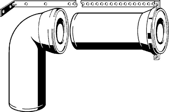 Viega Anschlussset 3811.01 in 110x230/400mm Kunststoff weiss