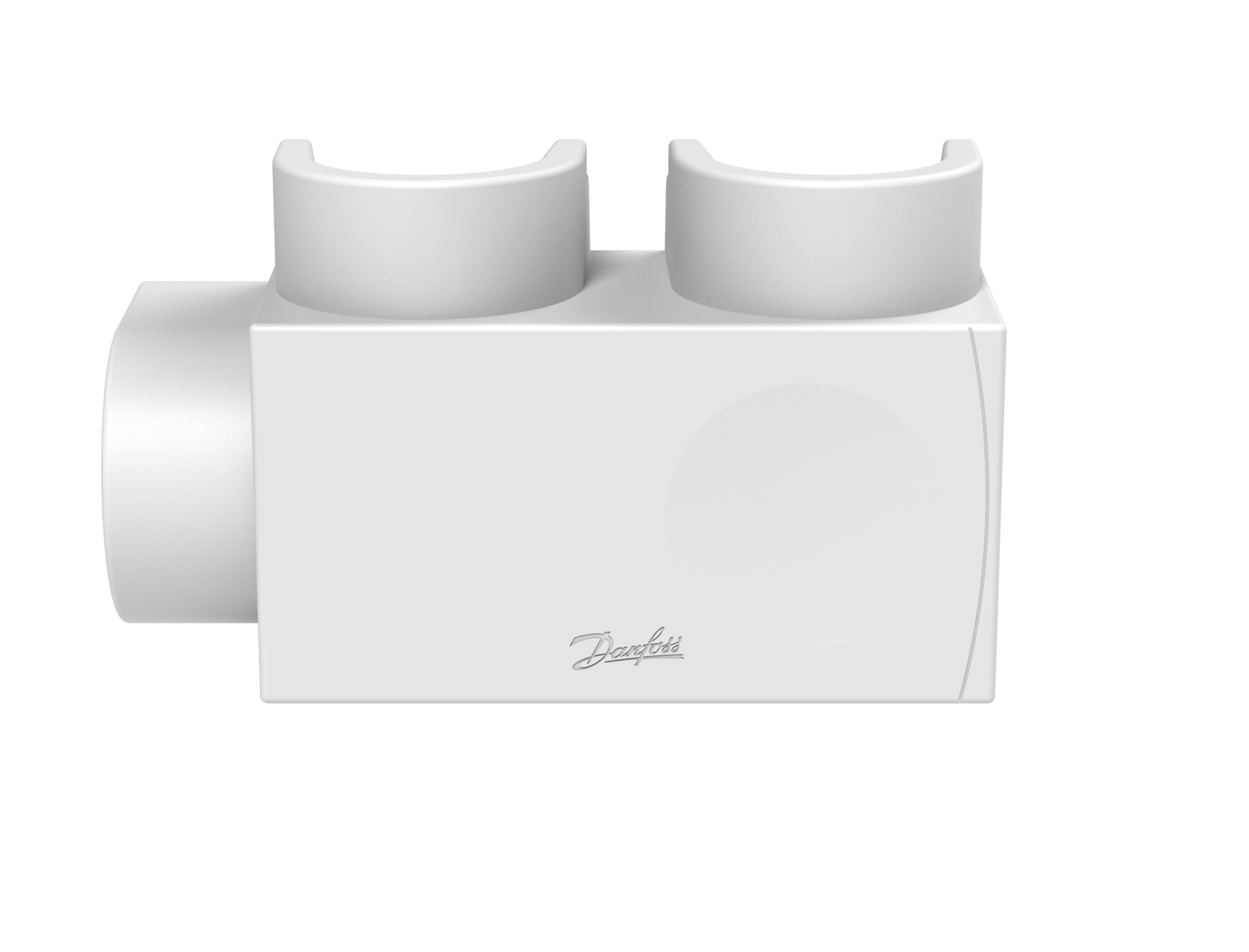 Danfoss Kunststoffabdeckung für VHS-DV Eck, Fühler rechts in RAL 9016, HK 1/2"