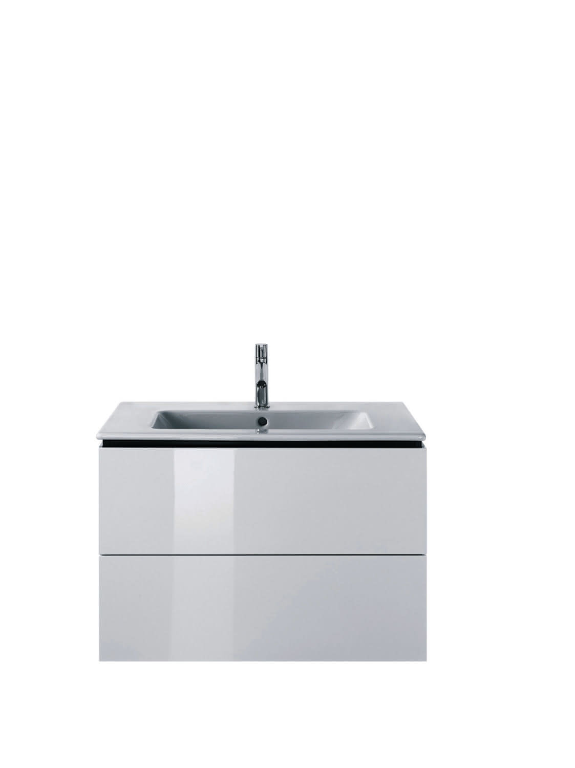 DU Möbelwaschtisch ME by Starck 830 mm mit ÜL, mit HLB, 1 HL, weiß WonderGliss