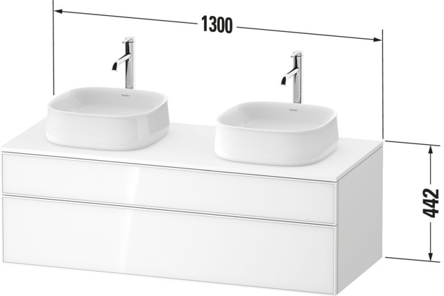 DU Konsolen-WTU wh. Zencha 550x1300x442mm Eiche Natur/Graphit Super