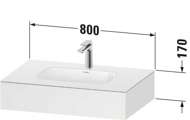 Duravit Qatego Einbau-WT m.Konsole,o.HLB,m.ÜL 800x550x170mm, Weiß Matt, Dekor