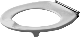 Duravit WC-Sitzring Architec, m.Winkelpuffern Scharniere edelstahl, weiß