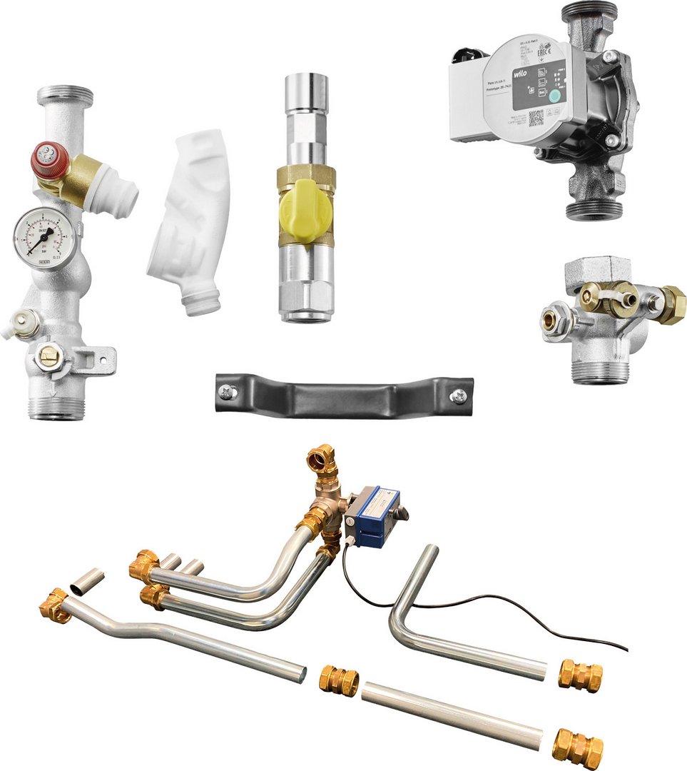 BOSCH Zubehör Pumpenanschlussgruppe mit 3-Wege-Ventil für GC7000 WP 70 Kask.