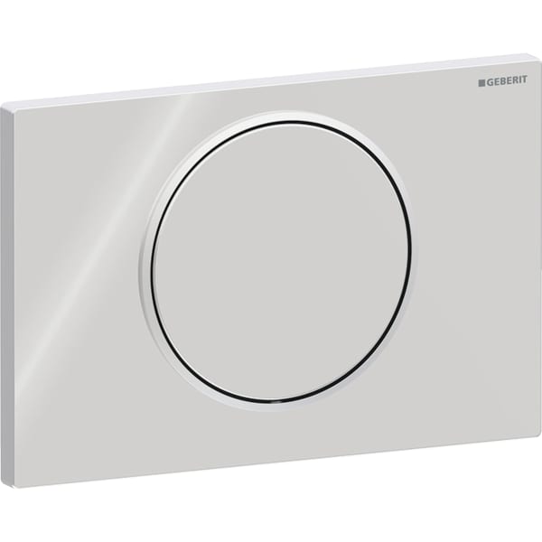 Geberit Sigma10 BetPl., rund, Spül-Stopp Sp. chrom glänzend / chrom matt