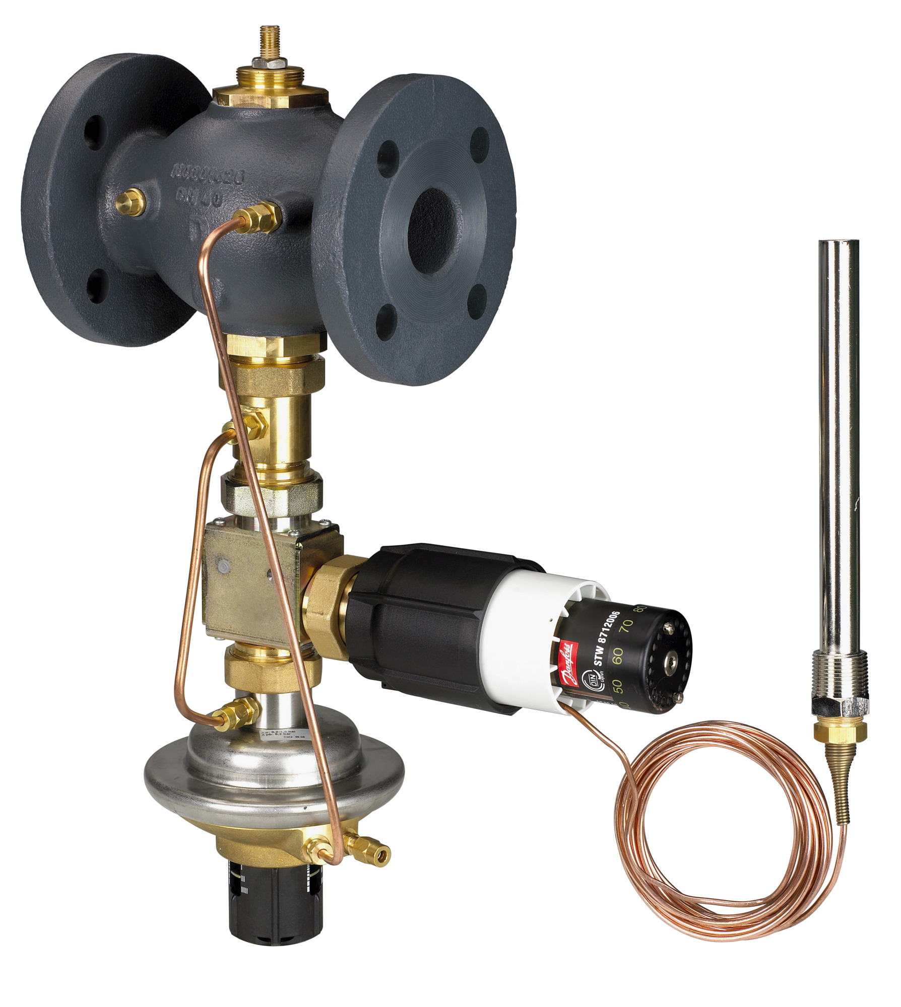 Danfoss Diff.Druck.+ V,stromreg.AVPQT Kvs 206, 0,2/0,2 - 1,0 bar, Flansch