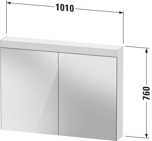 DU Spiegelschrank Licht & Spiegel LM7822 Weiß 148x1010x760mm