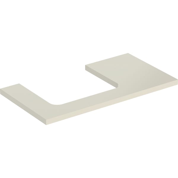 Geberit ONE WT-Platte, Ausschnitt li, für AWT 90x3x47cm, sandgrau hgl.
