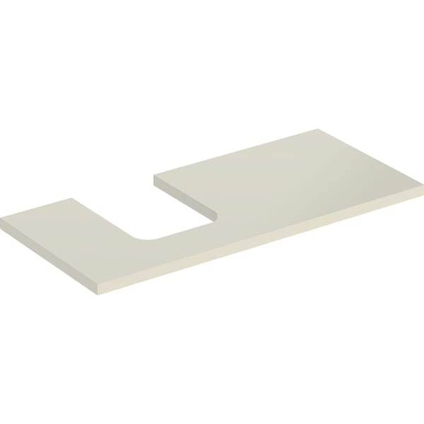 Geberit ONE WT-Pl. Aus li für AWT Schalenform 105x3x47cm, sandgrau hgl.