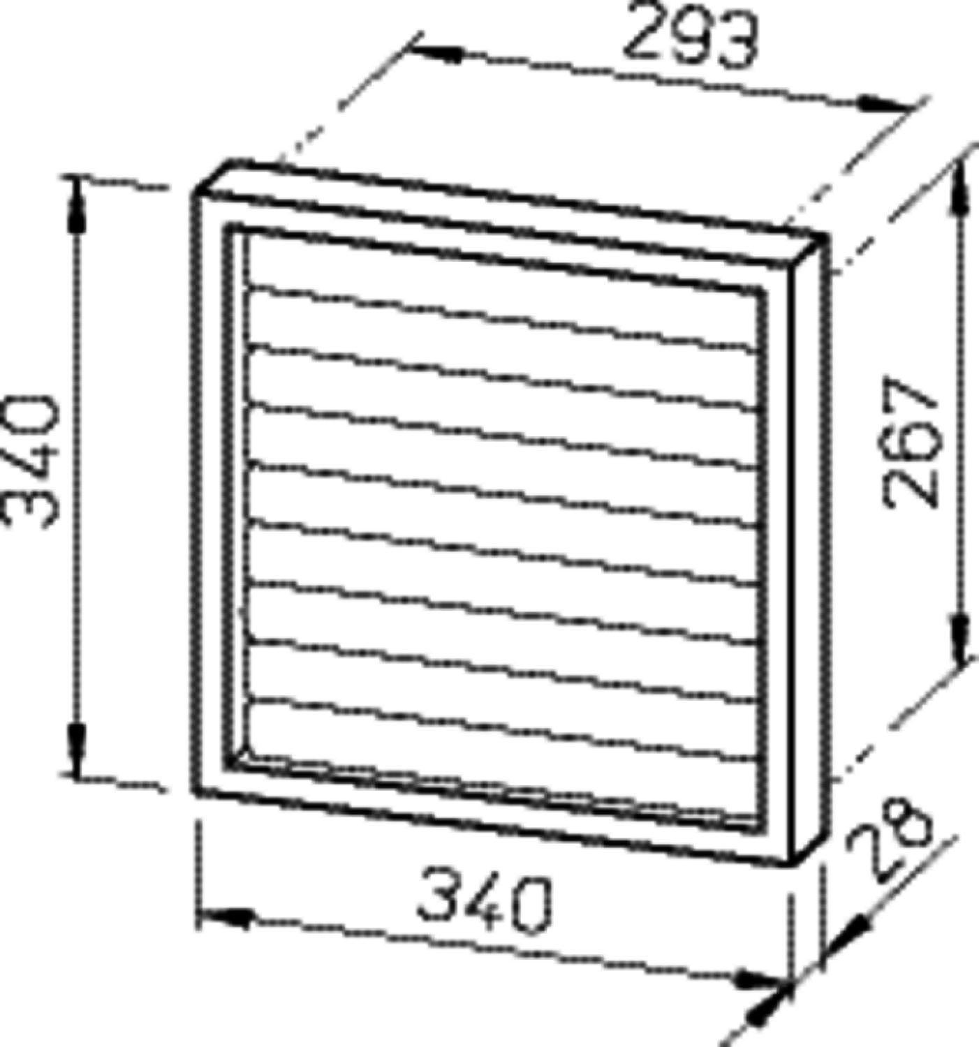 HELIOS Verschlussklappe VK315, 280/315 mm hellgrau