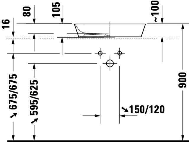 DU Aufsatzbecken Cape Cod 550mm Weiß Seidenmatt, o.ÜL, o.HLB