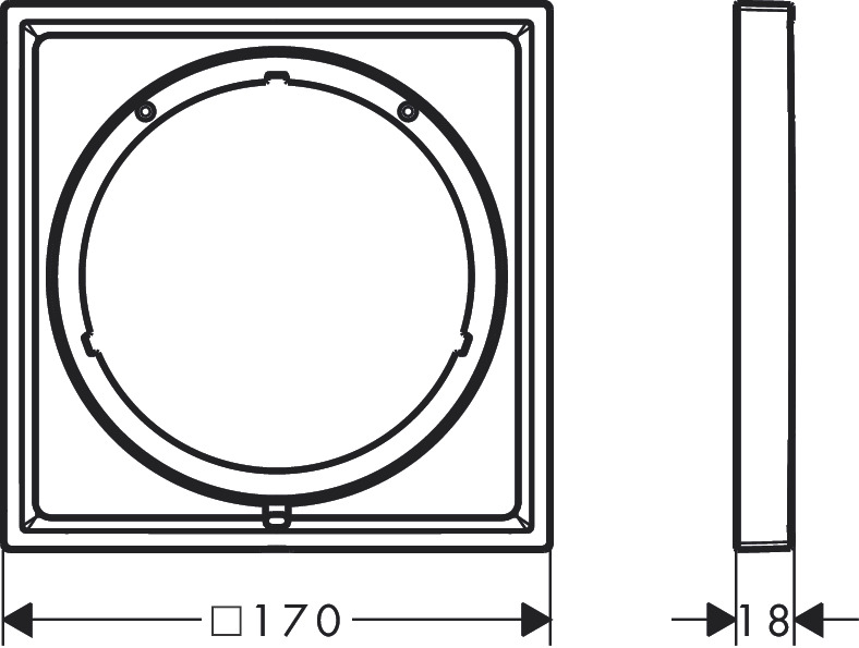 Hansgrohe ShowerSelect Comfort E  Verlängerungsrosette 5 mm chrom