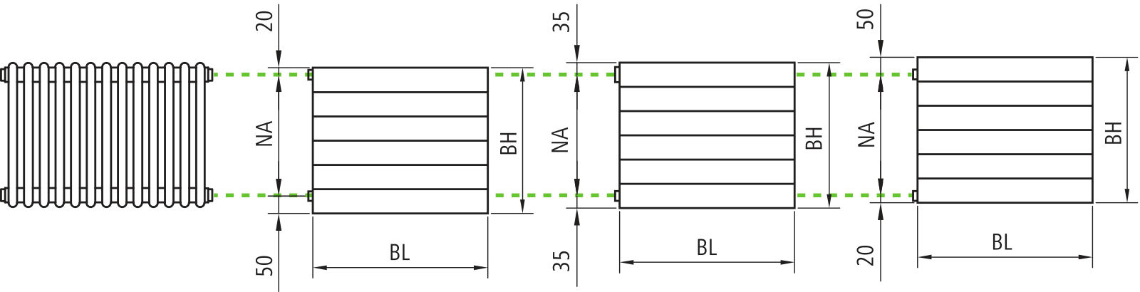 Kermi Heizwand HHN Typ21 BH420x72x500mm QN462,RAL9016,6bar,m.Abd.,AB 12,LH120