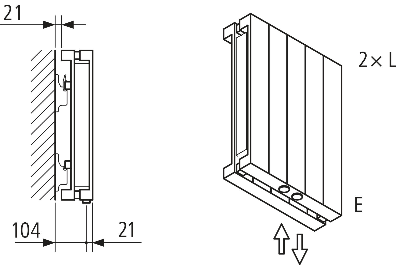 Kermi Heizwand HVN Typ20 BH800x104x350mm QN470, RAL9016, 6 bar, ANB12