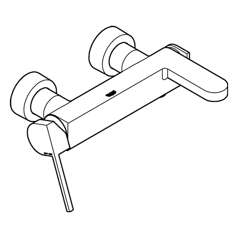 GROHE EH-Wannenbatterie Plus 33553_3 Wandmontage hard graphite gebürstet