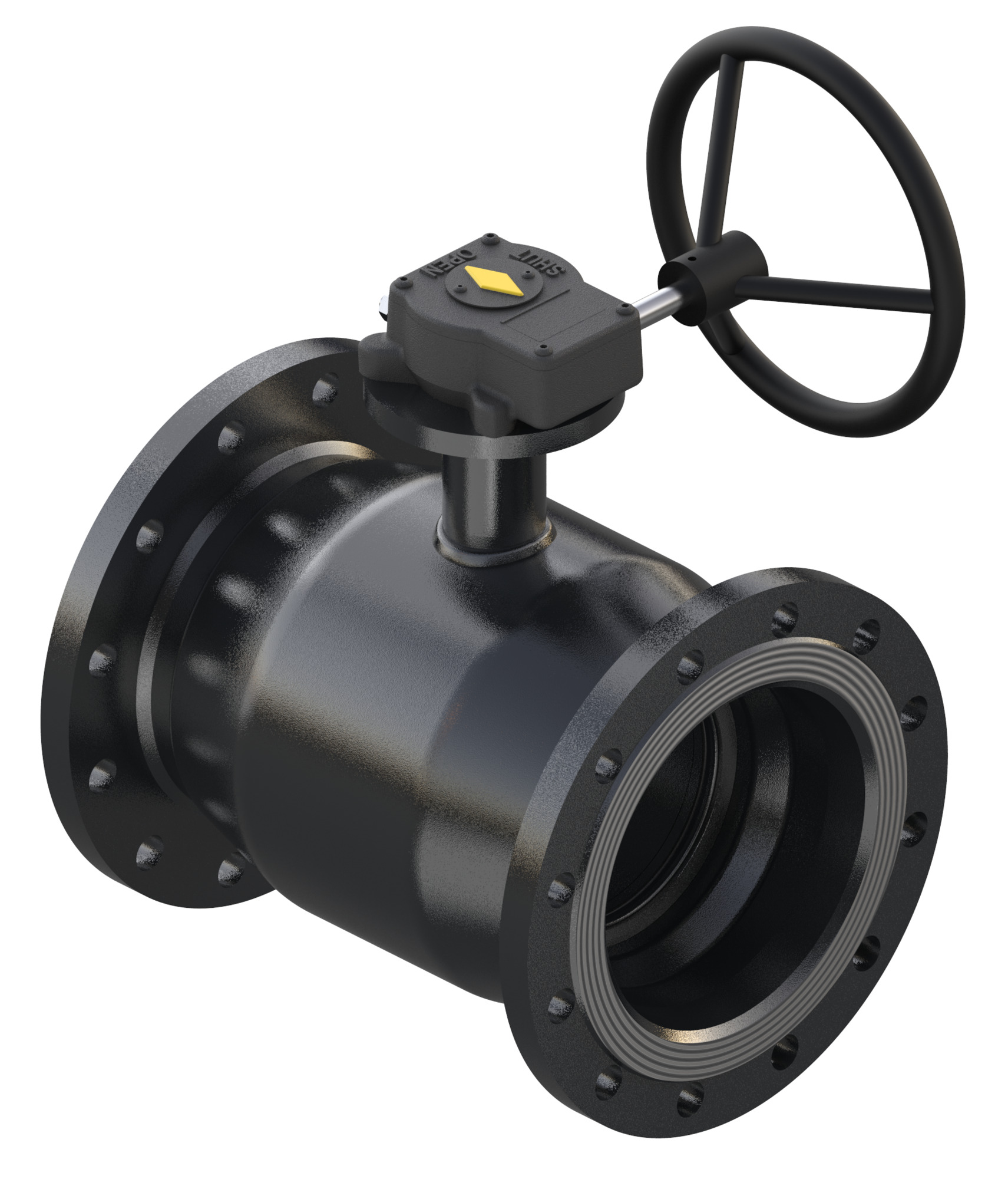 Danfoss Kugelhahn JIP116.10G S-Getriebe m Handrad DN200 Kvs2300m3/h PN16 FL/FL