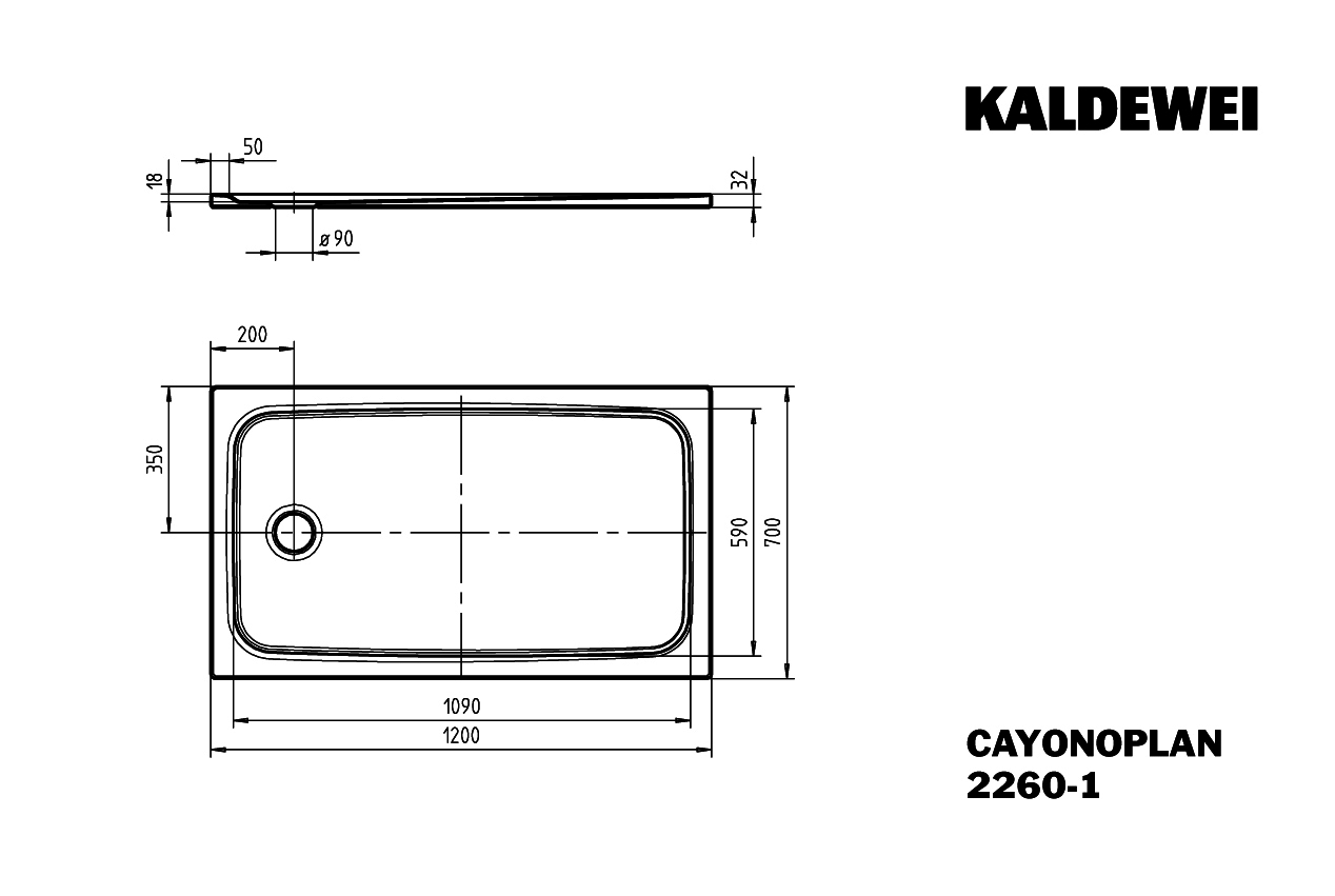 KA DW CAYONOPLAN Mod.2260-1,700x1200mm, alpinweiß,Antislip