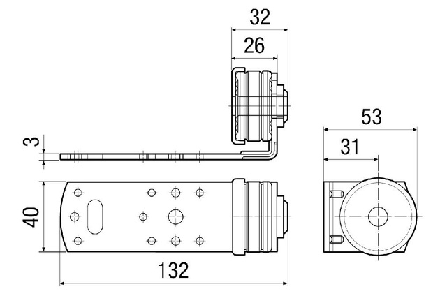 Maico Befestigungswinkel WS-BWD 160 für WS 160/WS300 an der Decke