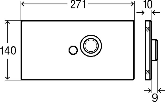 Viega Abdeckplatte 8326.3 Visign for Public 5 in Edelstahl gebürstet