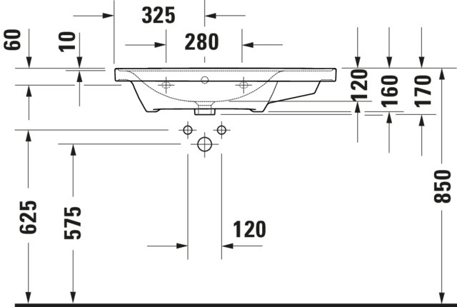 DU WT/MWT D-Neo, 800mm, weiß m.ÜL, HLB, o.HL, Becken links