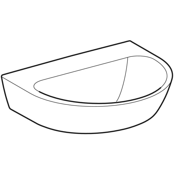 Geberit Renova Waschtisch, 55x45cm o. Hl., o. Ül., weiß