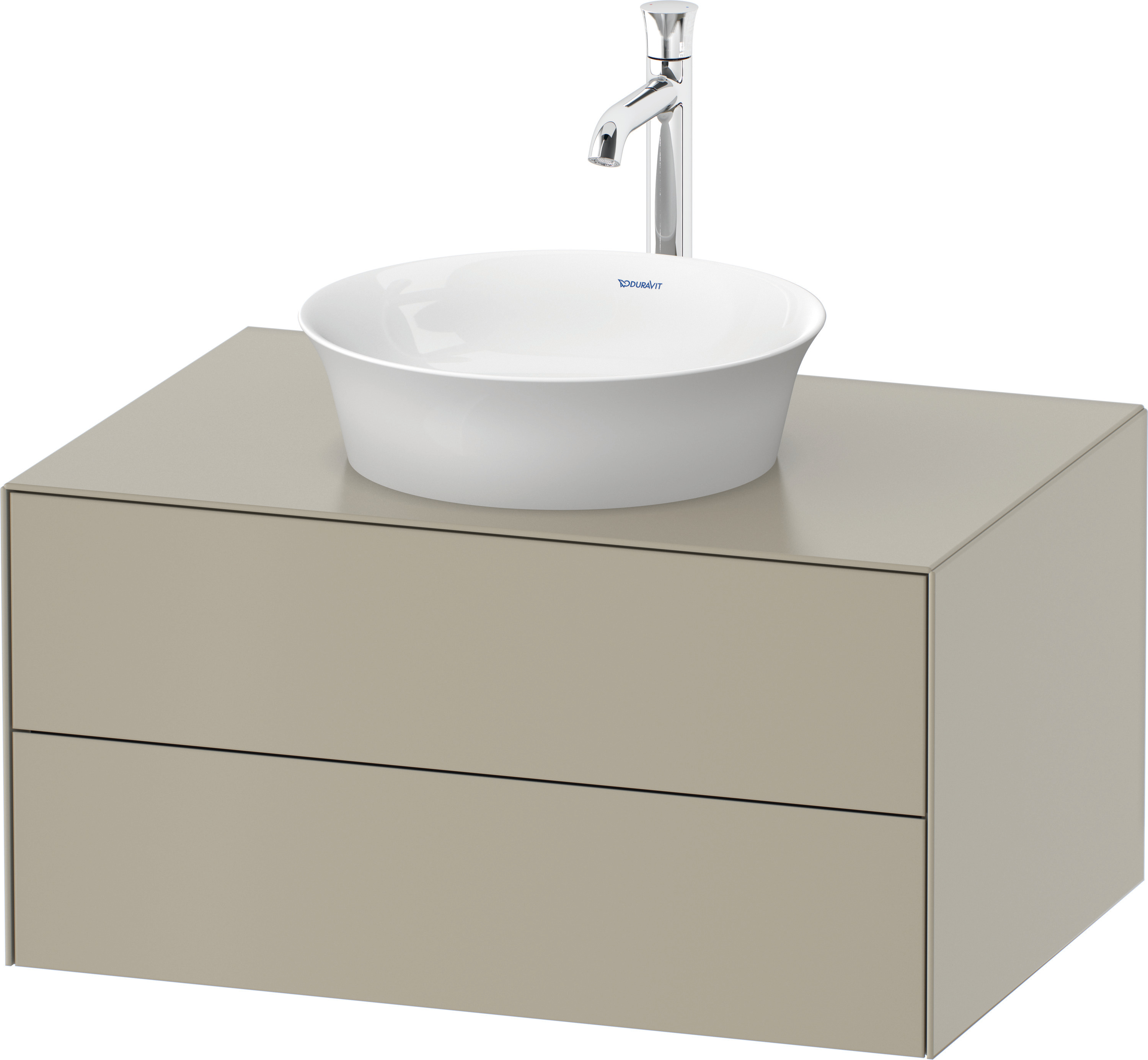 Duravit WTU White Tulip wandhängend, 2 SchKa 408x800x550mm, Taupe Seidenmatt