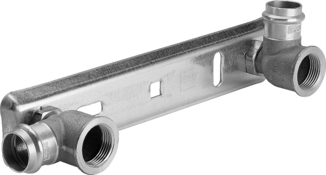 Viega Gaszähler-Anschlussplatte G2325 in 28mm Stahl verzinkt
