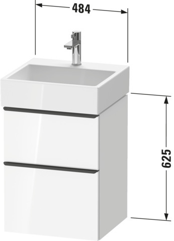 Duravit D-Neo WTU,Ausz:1,Schubk:1,GR:Bronze G 484x442x625mm,Wandh,Taupe Matt,Dekor