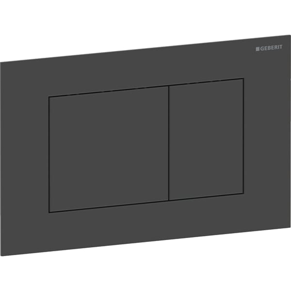 Geberit Sigma40 BetPl., eckig, f. 2-Mengen-Sp schwarz matt, Etc