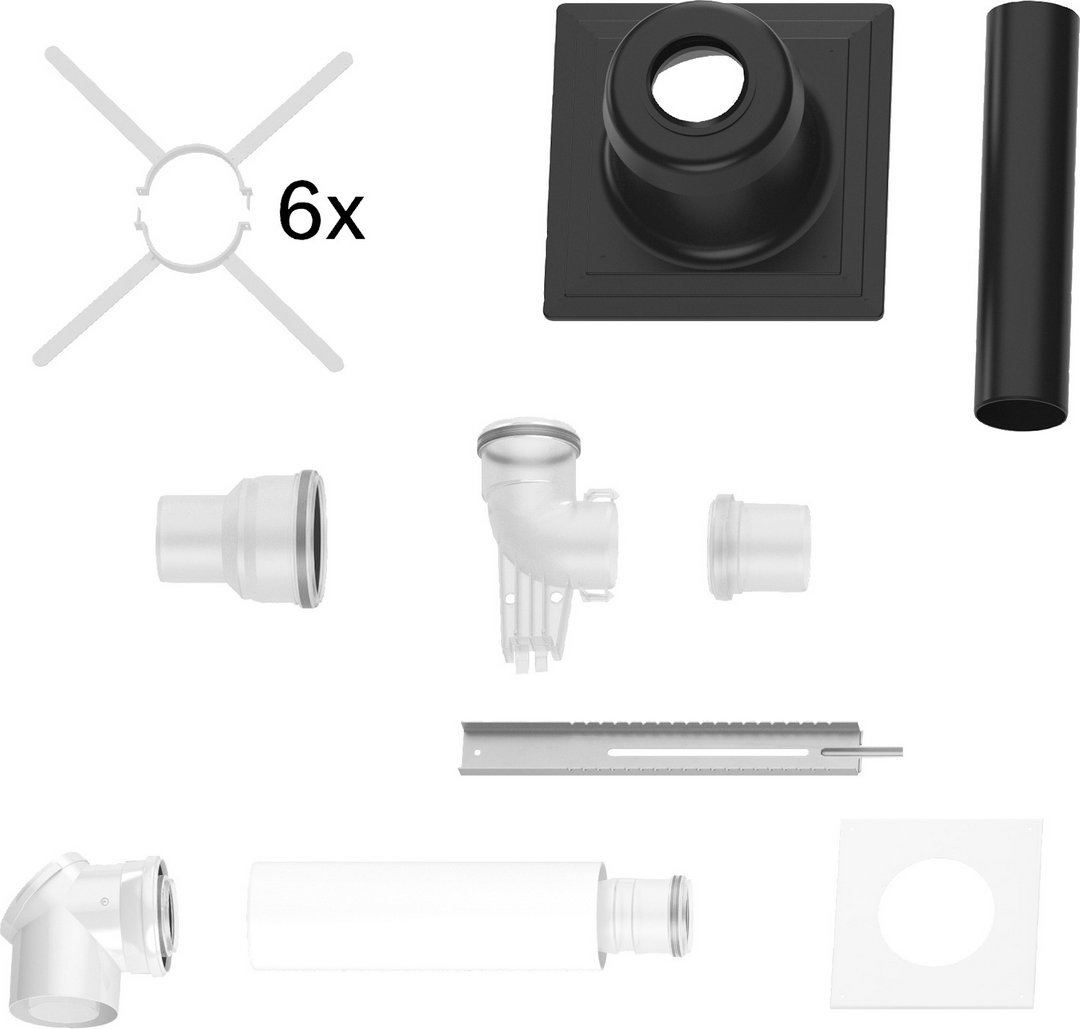 BOSCH Abgaszubehör FC-Set80-C93x (oben) Grundbausatz C93x, d:80/125-110mm