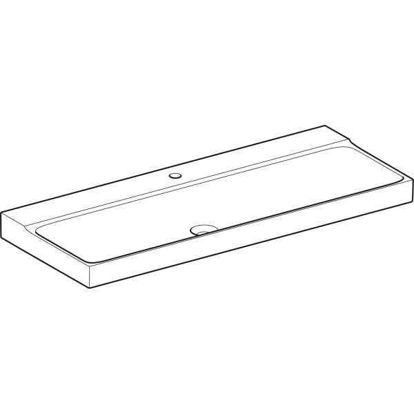 Geberit Xeno2 Waschtisch, 120x48cm m. Hl., o. Ül., weiß, KeraTect