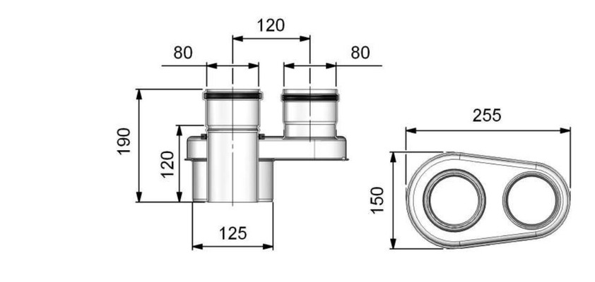 Brötje Adapter für Getrennte Verbrennungsluft Zuführung