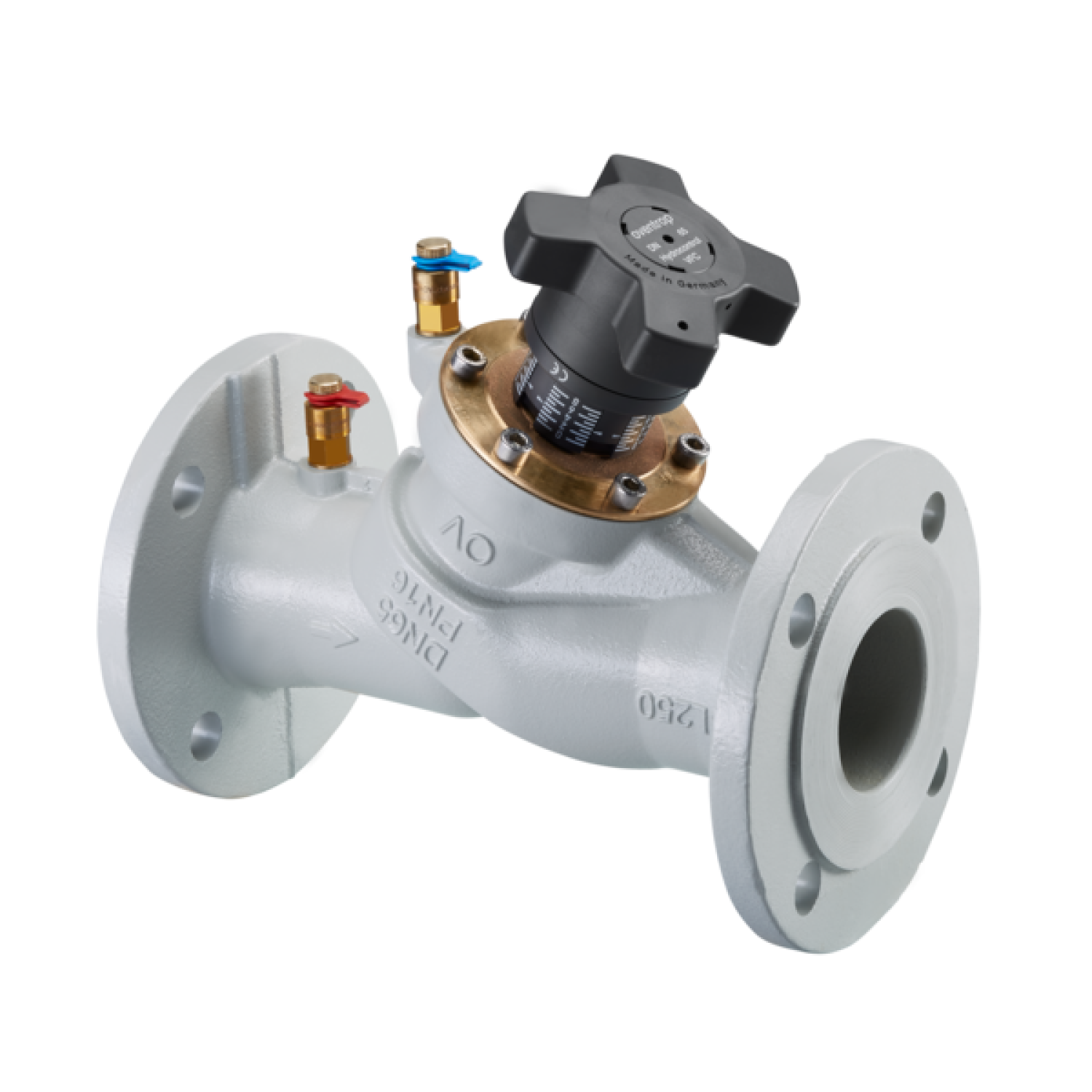 OVENTROP-Strangreg.Vent.Hydrocontrol VFC DN150, PN16, Flansch/DIN,2 Meßvent.,GG25