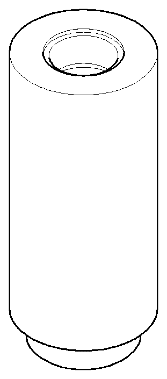 DO Anschluss ERSATZTEILE 09111006210 D 35 x 83 mm Platin gebürstet