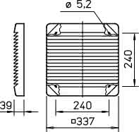 HELIOS Kunststoff-Lüftungsgitter G 250, 250/280 mm weiss