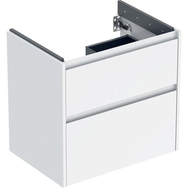 Geberit Renova Plan US f. WT, m. 2 Schubladen 64,4x60,6x44,6cm, weiß/l. seidenglanz