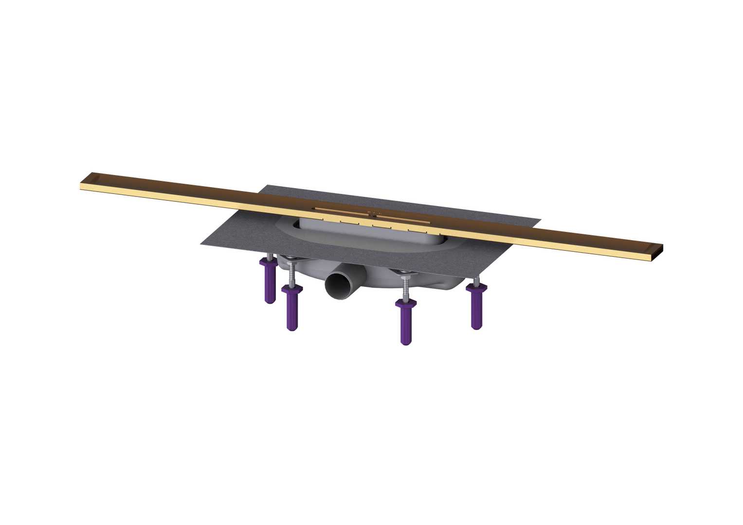 KESSEL-Duschrinne Linearis Infinity 60 L: 800 mm, DN 40, Bronze, geb., Megastop