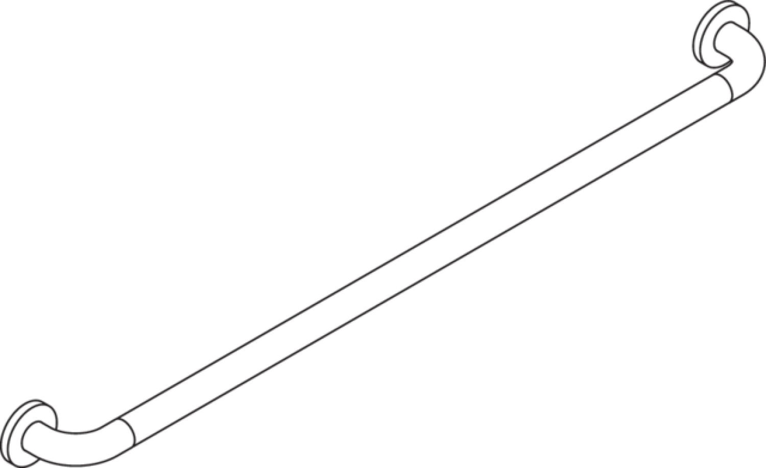 HEWI Badetuchhalter Ser 477 BA1.1, d:33mm AM:1000mm stahlblau