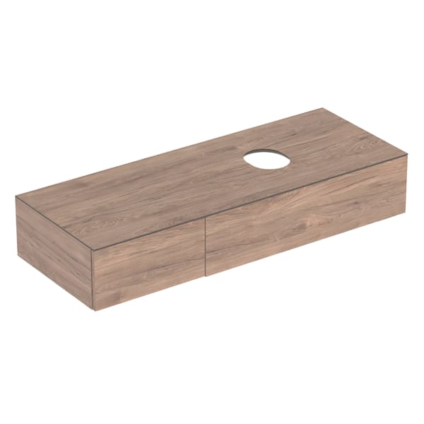 Geberit VariForm US für AS-WT, m. 2 Schubl. 135x23,5x51cm, Nußbaum hickory Geberit VariForm US für AS-WT, m. 2 Schubl. 135x23,5x51cm, Nußbaum hickory