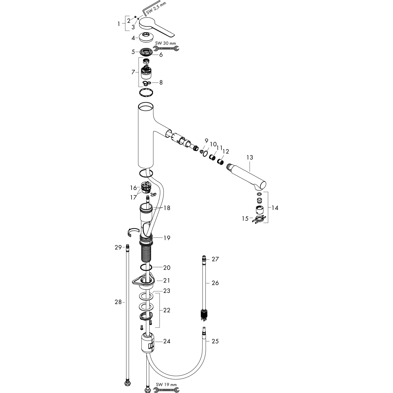 Hansgrohe Spültischmischer 160 Zesis M33 Metall Ausziehbrause Pro 2jet chrom