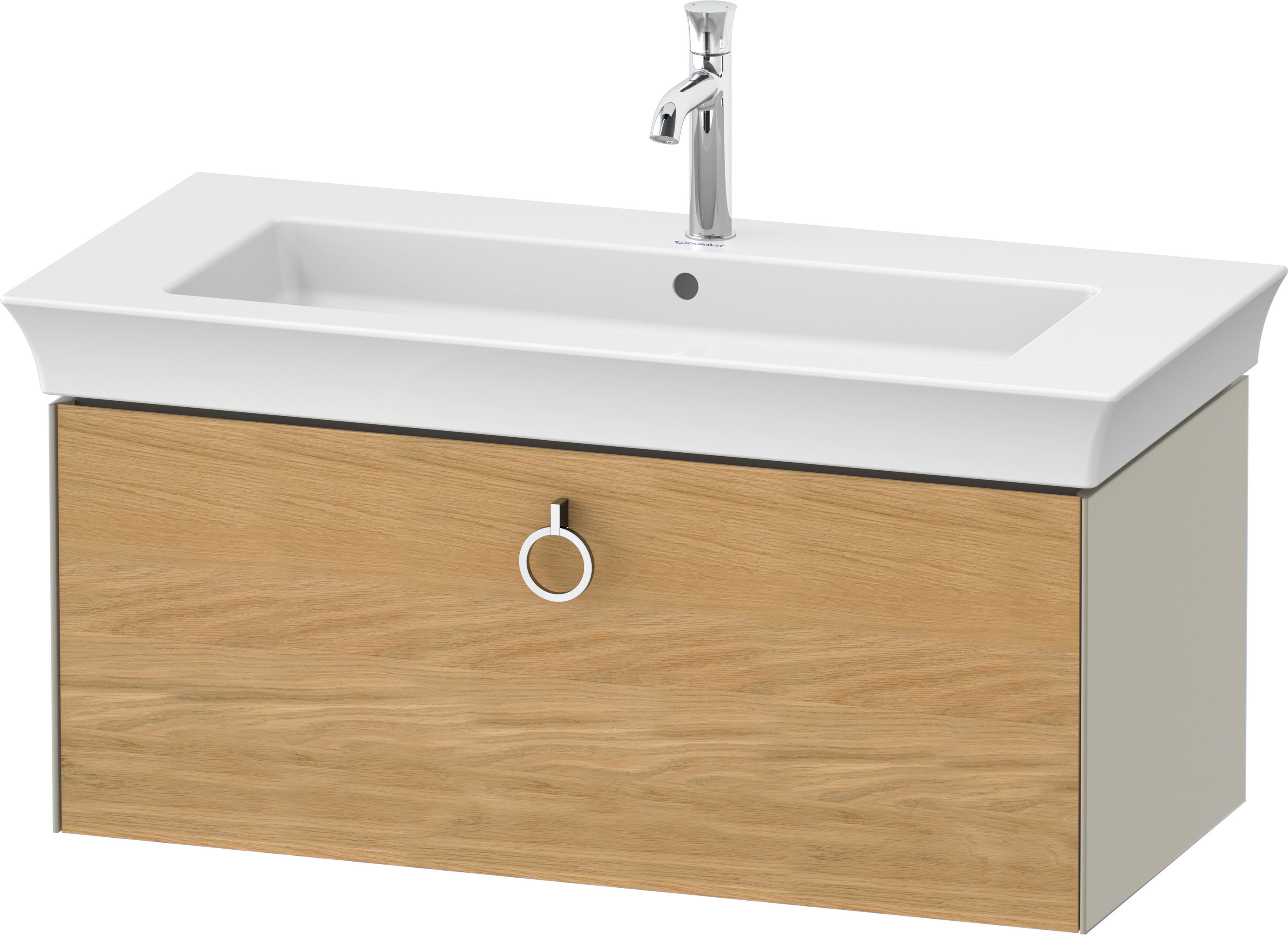 Duravit WTU wandh. White Tulip,1 Ausz.,mit Griff,410x984x458,Eiche N.M./Taupe Sdm