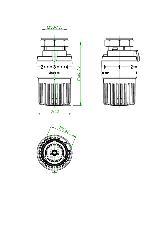 OVENTROP-Thermostat "vindo TH" 7-28 C, 0 * 1-5, Flüssig-Fühler, weiß OVENTROP-Thermostat "vindo TH" 7-28 C, 0 * 1-5, Flüssig-Fühler, weiß