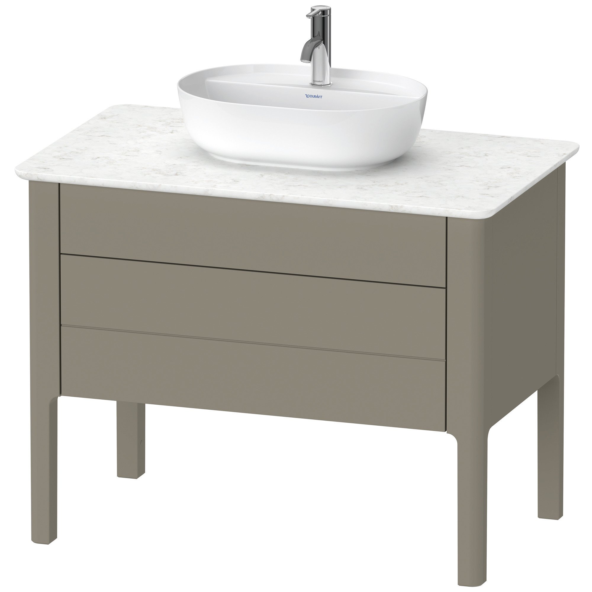 Duravit Luv WTU bodenstehend, 1 Schubkasten, 1 Auszug,743x938x570mm,Steingrau SdM.