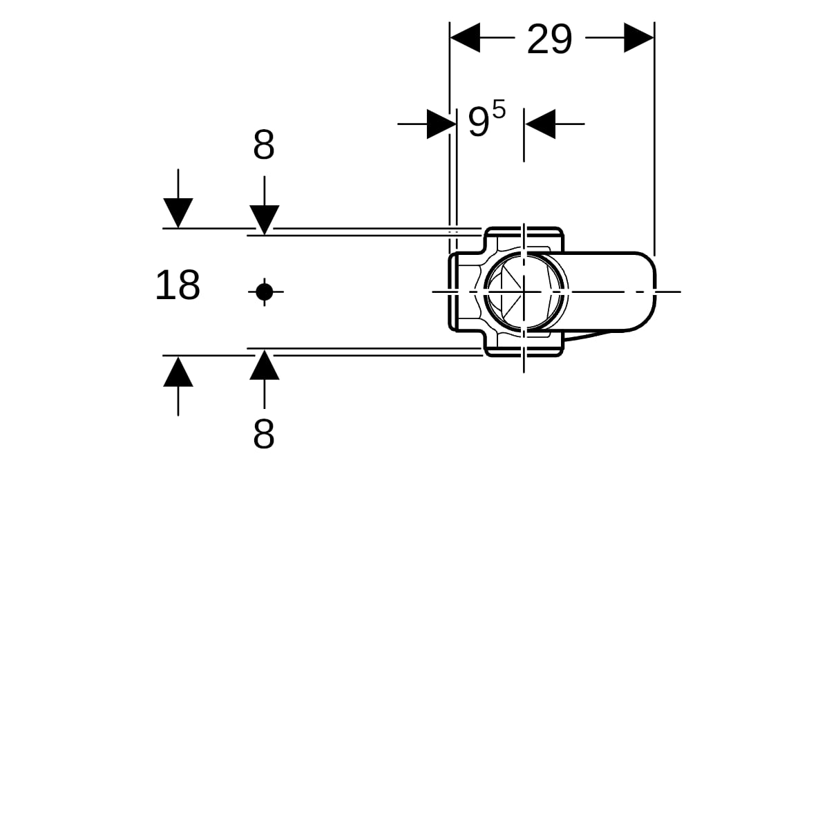 Geberit PE Sovent Formstück d110/110/75 12L/s