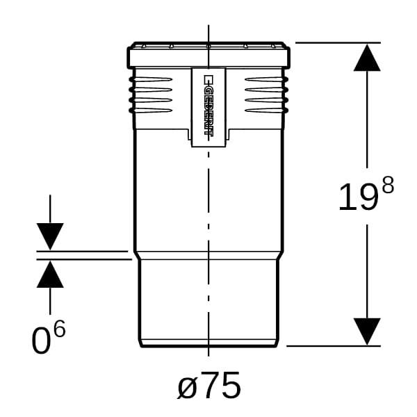 Geberit Silent-PP Langmuffe d75