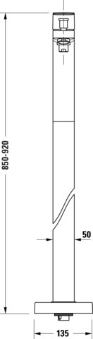 Duravit Manhattan Einh-Wannenmischer bodenst. Keramikmischsystem, Schwarz Matt