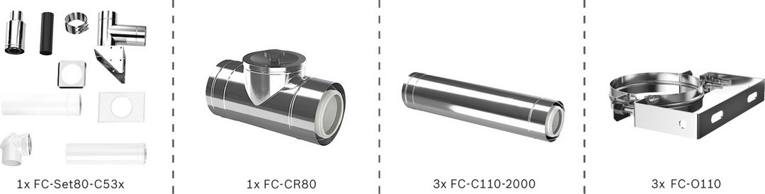 BOSCH Abgas-Standardpaket BOPA FC50 S Fassade starr, 80/125, 6m, RLU BOSCH Abgas-Standardpaket BOPA FC50 S Fassade starr, 80/125, 6m, RLU