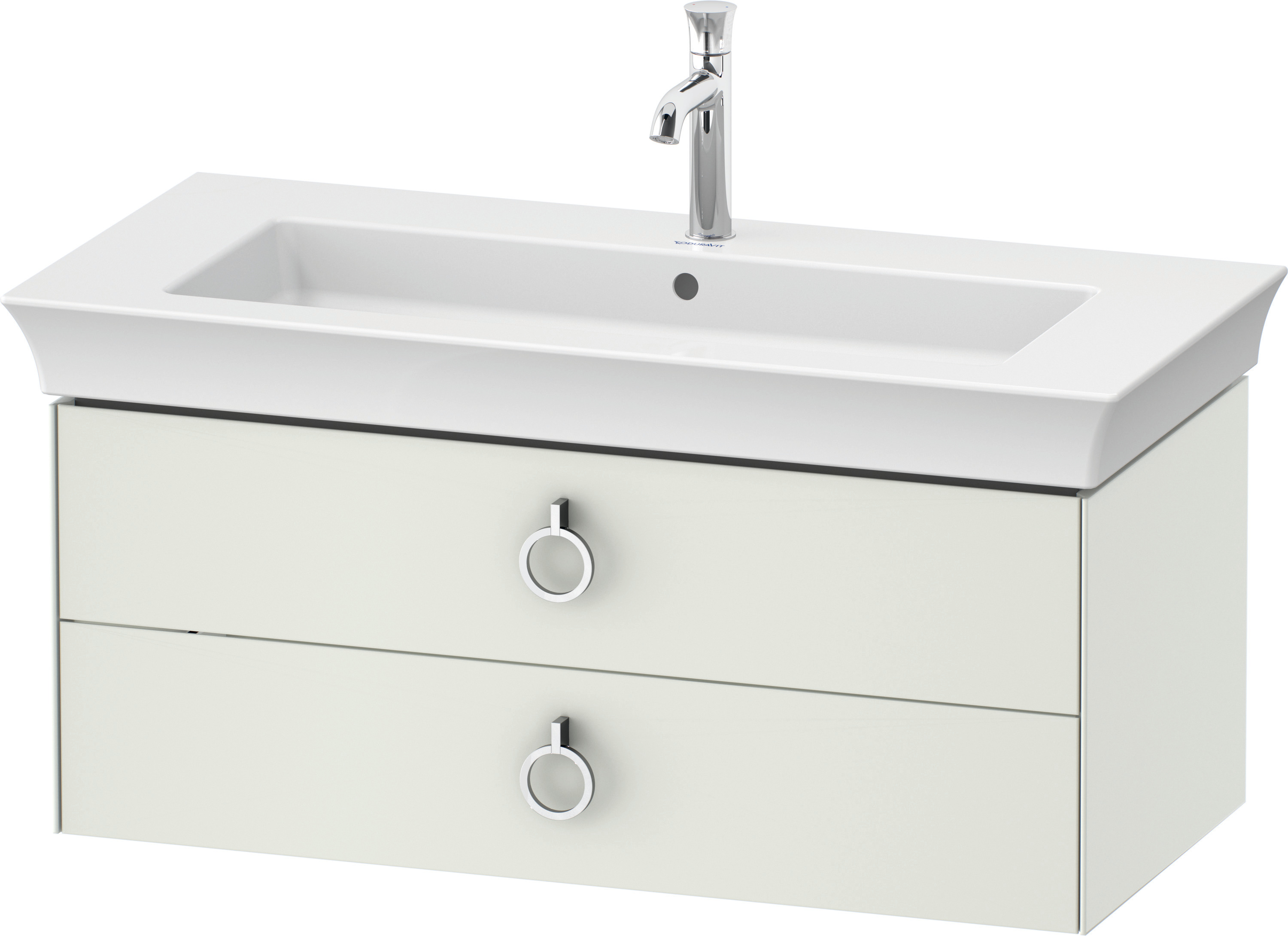 Duravit WTU wandh. White Tulip,2 Schk.,mit Griff,410x984x458,Weiß Seidnematt