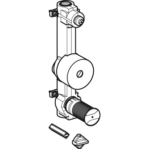 Geberit Wasserzählerstrecke mit UP-Kugelhahn und Anschluss-T-Stück Rp3/4"