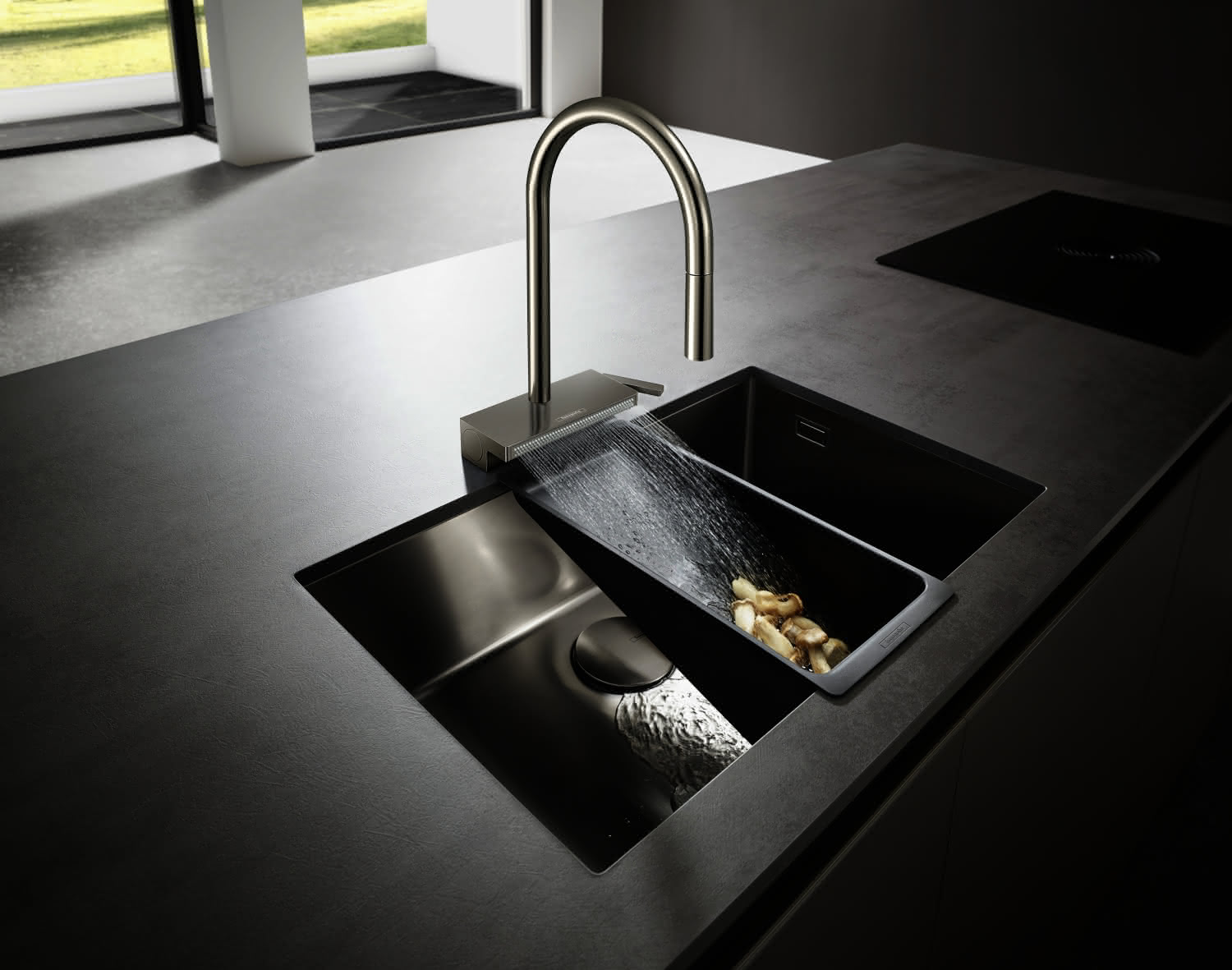 Hansgrohe Spültischmischer 170 Aquno Select M81 Ausziehbrause 3jet sBox edelstahl-optik